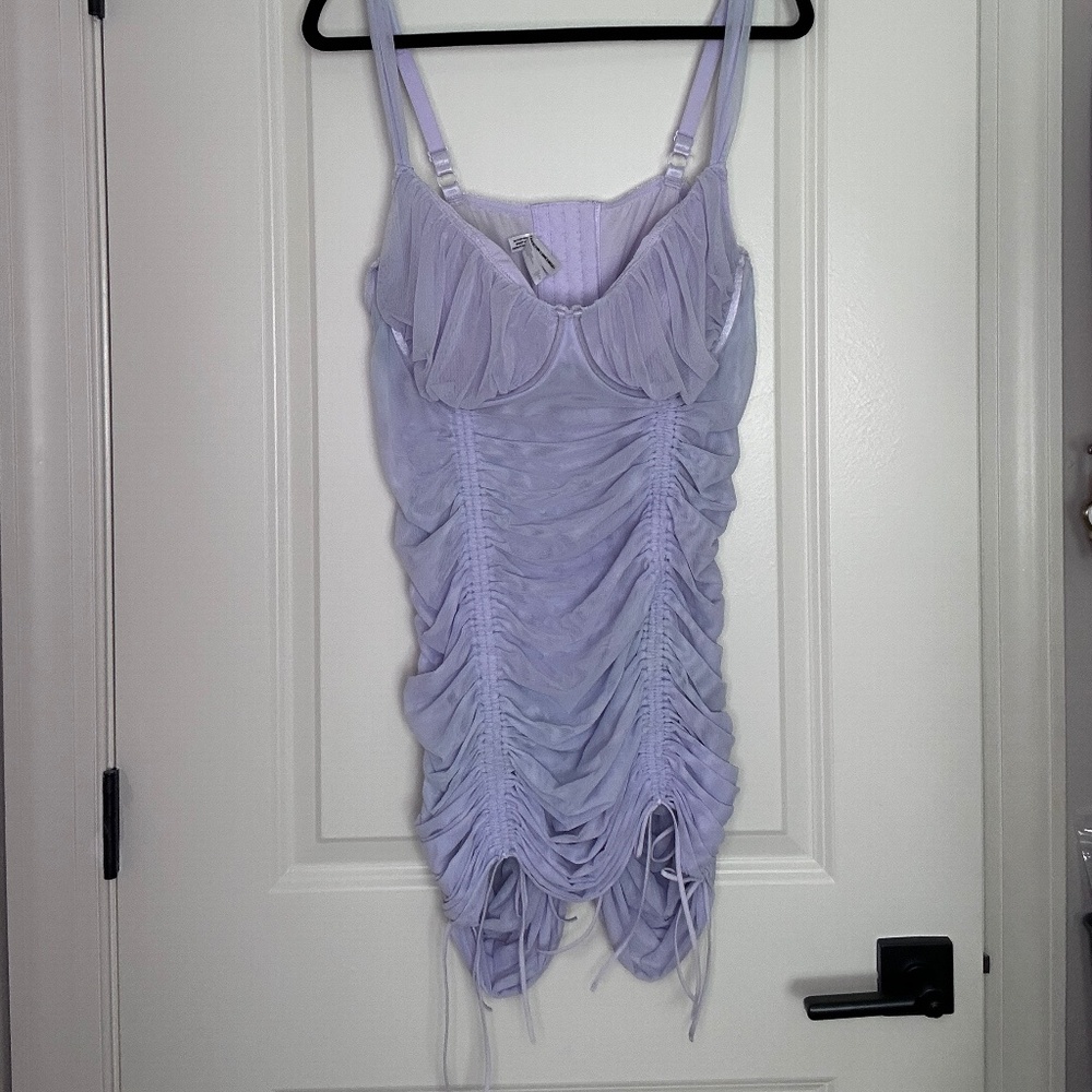 Torrid PURPLE Ruched Mesh Chemise (#195)